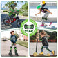 2PM SPORTS Knee Pads for Kids, Wrist Guards Knee and Elbow Pads Set with Drawstring Bag, Protective Gear Set for Girls Boys Roller Skating Cycling Skateboard - Green Small