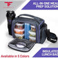 ThinkFit Insulated Meal Prep Lunch Box with 6 Food Portion Control Containers - BPA-Free, Reusable, Microwavable, Freezer Safe - With Shaker Cup, Pill Organizer, Shoulder Strap & Side Pocket (Purple)