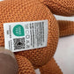 100% Organic Cotton Baby Toys Orange Fox Stuffed Animals for Newborn 7.1"