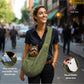 Small Dog Carrier Sling – Olive Green Hands‑Free 2‑in‑1 Sling & Handheld Carrier for Dogs up to 10 lbs, Parachute‑Grade Rip‑Stop Nylon, 4″ Padded Strap, Safety Tether & Pockets