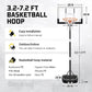 Aimking Basketball Hoop Outdoor 3.3-10FT 5s-Rapid-Adjustable, 40/44 inch Shatterproof Backboard & Enlarged Base, Portable Basketball Hoop & Goal for Kids/Adults/Families in Poolside/Backyard/Indoor