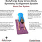 BodyForge Yoga Mat Thick Exercise Mat Thick 8mm TPE Eco-Friendly with Alignment Marks Non-Slip Extra Thick High-Density for Women and Men Workout Pilates