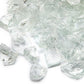TWINKLING High Luster Fire Glass Gravel Stone,Broken Glass,Fire Pit Glass,Crushed Glass for Fireplace Pit Aquarium Garden Decoration,1-3cm,2-Pound Jar (Crystal/Transparent)