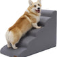 Lesure Dog Stairs for Large Dogs Pet Steps Ramp for High Bed with CertiPUR-US Certified Foam with Non-Slip Bottom, Grey, 5 Steps