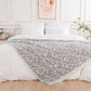 NEXHOME PRO Leopard Soft Blanket Twin Size, Fuzzy Throw Blanket for Couch Bed Sofa Picnic, Knit Blankets for Women Gifts Grey 60 x 80 inches