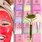 Jelly Mask for Facials - 12 Flavors Hydrating & Brightening Jelly Face Masks | Free Jade Roller & Spatula | Bulgarian Rose, Lavender, Hyaluronic Acid, 24K Gold face mask skin care |Vajacial Jelly Mask