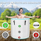 Inflatable Ice Bath Tub Cold Plunge Pod for Athletes Recovery BathTub with Lid, Water Chiller Compatible - Outdoor & Indoor, Circle L -126 Gallons/Outside Size 36"x36"x39" Mint Green