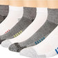 Amazon Essentials Men's Athletic Ankle Socks, Breathable, Cotton Blend, Cushioned, 6 Pairs