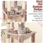 Heybly Heavy Duty Cat Tree, 71-Inch Tall Tower for Large Maine Coon with Extra-Large Baseboard, Cat Condo Furniture with Multi-Level Platforms, 2 Hammocks and 12 Scratching Posts, Muchroom HCT037MU