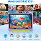 Kids Tablet｜Upgraded Android 14 Tablet 10 inch for Kids with Protective Case｜Octa-Core｜64GB｜1TB TF Card Expandable｜Dual Camera｜Parental Control｜Great Gift for Toddler(Purple)