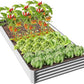 Domi Galvanized Raised Garden Bed, 8x4x1Ft Thickening Metal Planter Box for Vegetables Bottomless for Backyard Outdoor, 1" Deep w/ 228 Gallon Capacity - Silvery