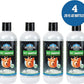 NOK OUT Premium Grade Pet Shampoo for Dogs and Cats, Veterinary Strength and Odor Eliminator Formula, Made in the USA, 20 Ounce Bottle, 4-Pack