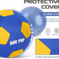 Herding Ball for Dogs Horse Ball & Cover 25" for Horses Large with Hand Pump for Play, Blue and Yellow
