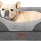EHEYCIGA Memory Foam Dog Bed for Medium Size, Orthopedic Dog Sofa with Sides and Waterproof Liner, Washable Bolster Pet Bed Couch with Removable Cover, 30x20x6.5 Inch, Grey
