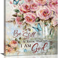 Farmhouse Rose Wall Art Christian Scripture Pictures Pink Rose Wall Decor Rustic Floral Butterfly Canvas Print Painting Artwork for Bathroom Living Room Bedroom 20"x24"