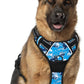 BARKBAY No Pull Dog Harness Large Step in Reflective Dog Harness with Front Clip and Easy Control Handle for Walking Training Running(Blue camo,XL)