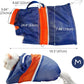 Cinf Cat Bathing Bag, Breathable Mesh Anti Scratch Adjustable Cat Grooming Bag for Nail Trimming, Bathing Soft Cat Washing Bag(Orange Blue) M