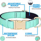 Didog Soft Padded Dog Collar for Large Dogs, Colorful and Durable Pet Collar with Quick Release Buckle, Light and Breathable for Daily Walking, Green, L