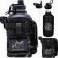 Iron Infidel Battle Bottle - Half Gallon Insulated Water Bottle with Paracord Handle - Large 64 oz Stainless Steel Water Jug & Rugged, Removable Sleeve For Keys, Wallet, Phone (Black Camo 2 Liter)