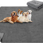LOOBANI Non-Slip Washable Pee Pad for Dogs, 1 Pack Extra Large Reusable Dog Mat for Floor, Fast Absorbent Pet Whelping Pads, Puppy Playpen Mat for Incontinence, Housebreaking, Crate, 52x82in, Gray