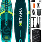 CETANA 11'6×35" Extra Wide Stand Up Paddle Board for Adults & Youth, 400lb Capacity Inflatable Paddle Board, Sup for 2+1 Person with Removable US Fin, 100L Backpack, Floating Paddle, Safety Leash
