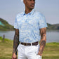 TAPULCO Mens Quick Dry Polo Shirts Camouflage Pattern Performance Athletic Lightweight Breathable Casual Golf Tshirts