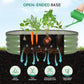 Galvanized Raised Garden Bed - 4×2×1ft (2 Packs) Planter Raised Beds for Gardening | Oval Metal Garden Planter Box with Safety Edging and Gloves for Vegetables Fruits and Flower OliveGreen
