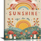 You Are My Sunshine Inspirational Canvas Wall Art Motivational Encouragements Wall Decor First Communion Gifts for Girls Boys Toddler Teens Pictures Painting Print Artwork Framed Decorations Nursery Dorm Bedroom 16"x20"