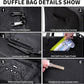 52 Inch Large Duffle Bag for Travel Camping Sport Equipment Storage Bag with 2-way Lockable Zippers (Black)