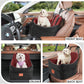 Dog Car Seat for Small/Medium Dogs, Dog Booster Car Seats with Thick Cushion for Dogs Under 35lbs, Detachable Washable Pet Car Seat with Storage Pockets, 2 Safety Belts(Black/Red)