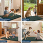 Smiry Dog Door Mat for Muddy Paws 40x32, Absorbs Moisture and Dirt Doormat, Non-Slip Washable Quick Dry Chenille Front Door Mat Indoor Entrance, Entryway Carpet for Inside Floor, Green