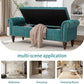 58’’ Storage Bench for Bedroom, Upholstered Button-Tufted Ottoman with Solid Wood Legs, Queen Size End of Bed Shoe Cabinet, Window Seat Foot Rest Stool for Entryway, Living Room (Teal)