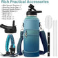 Insulated Water Bottle | Thickened Stainless Steel Vacuum Metal | Portable Sports Water Jug for Gym and Hiking with Straw, Carrier Bag, Handle Strap | BPA-Free 40 oz
