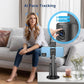 Auto Face Tracking Tripod 360° Rotating Cell Phone Photo and Video Kits Stand, No App, Camera Stand with Remote and Gesture Control, Rechargeable Smart Shooting Stand for Live Recording Tiktok（Black）