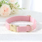 PET ARTIST Soft PU Leather Dog Collar, Bright & Classic Pink Dog Collar with Quick Release Rose Metal Buckle, Adjustable Nylon Padded Durable Pet Collars for Small Dogs Girl, Neck Fit 9-14"