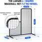 Yes4All Portable L-Screen Baseball 7x7ft with 2 Baseballs, Rubber Wheels - L Screen Baseball for Batting Cage, Protective Pitching Screen Net Double Layers, Carry Bag Included