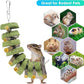 ERKOON Bunny Chew Toys, Rabbit Chew Toys for Teeth Grinding, Improve Dental Health, 100% Natural Apple Wood Timothy Grass Cake Treats for Rabbits Guinea Pigs Chinchillas Bunnies Hamsters (9 Pcs)