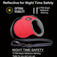 DOCO Retractable Dog Leash for Large Dogs (Length - 16’, Weight - Upto 45lb) Reflective Tape Lead with Stop and Lock Control, Tangle Free 360° Swivel Snap & Anti-Slip Grip (Red, Medium)