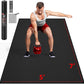 Extra Large Exercise Mat, 10'x6'/9'x6'/8'x6'/7'x5'/6'x4' (8mm/10mm) Thick Workout Mat for Home Gym Flooring, Garage, Shoe-Friendly, High-Density, MMA, HIIT, Weight Lifting, Cardio&Strength