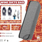 ALLCAMP Wine Bag - Insulated Cooler Bag with Wine Glasses, Bottle Opener & Wine Accessories for Wine Lovers - Portable Wine Gift Bag for Travel, Picnics, and Gift Ideas(Gray)