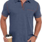 Sailwind Men's Short Sleeve Polo Shirts Casual Summer Classic Collared Golf Shirt with Pocket