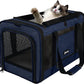 Cat Carrier 18x11x11 United Airline Approved, Top Loader Heavy Duty Softshell Pet Flying Bag 18lbs, Small Dog Chihuahua Crate 5-10 Pounds, Kitty Transport Kennel, Miniature Poodle Case Navy