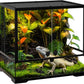 32 Gallon Professional Glass Terrarium 24"x18"x18" Durable Reptile Habitat Tank with Heat Resistant Aluminum Alloy Frame, Dual Front Swinging Doors for no Jam by Sand and Other Debris