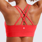 CRZ YOGA Softness Mold Womens Butterluxe Strappy Longline Sports Bra - Double Spaghetti Strap Workout Yoga Crop Top Athletic
