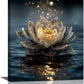 Zen Lotus Canvas Wall Art Mystical Lotus Bloom in Water Aesthetic Pictures Wall Decor Modern Meditation Spiritual Painting Print Framed Artwork Decorations Gifts for Yoga Spa Room Bathroom 16"x20"