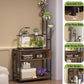 Aquarium Stand with Plant Shelves,20-Gallon Fish Tank Stand with 2-Tier Storage and Display Racks,Metal Frame Reptile Tank Table with Tall Plant Holders,Industrial Rack for Home,Office