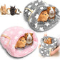 Wenqik 2 Pcs Guinea Pig Bed Cuddle Warm Hideout Small Animal Sack Cozy House Bedding Sleeping Cushion Portable Pet Carrier Cage Nest for Rabbit Hamster Rat (Gray, Light Pink,Pentagram)