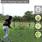 7'×7' Baseball Softball Practice Net,Baseball Backstop,with Batting Tee,Ball Caddy,for Hitting Pitching Batting Catching with Bow Frame,Bonus Strike Zone,Portable and Foldable
