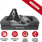 The Dog’s Bed, Medium Grey Plush Memory Foam, Pain Relief: Arthritis, Hip & Elbow Dysplasia, Post Surgery, Lameness, Supportive, Calming, Washable Cover, Veterinary Approved