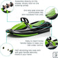 Snow Sled for Kids, Adults - Toboggan Sled, Easy Turning Steering Wheel, Anti-Slip Seat, Pull Up Brake, Durable Plastic Sled, Lightweight, Snow Sleds, Age 3+ 260 lbs